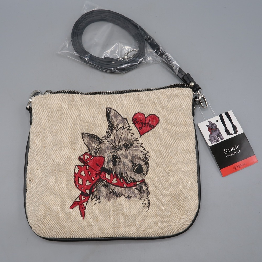 New Brighton Women's Scottie Crossbody Coated Canvas Bag Purse